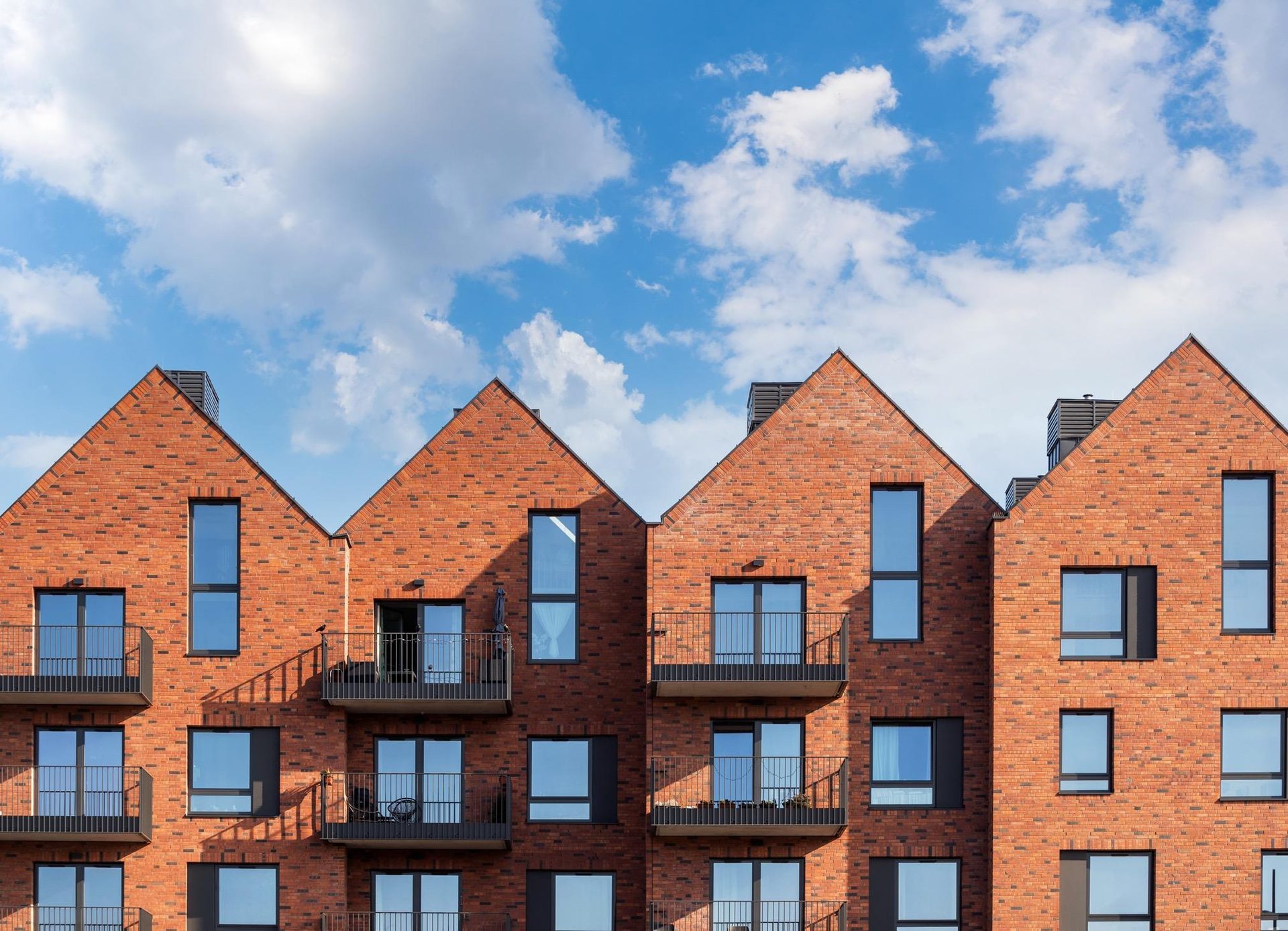 Modern UK apartment buildings